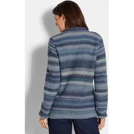 GOLDNER Multicolor Woll-Jacke mit Stehkragen Blau 40
