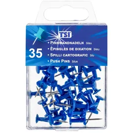 TSI Pinnwandnadeln Standard 35er Packung, Farbe blau, Art.-Nr. 48327