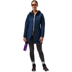 Berghaus Winterjacke Nula Micro Long (warm, wasserabweisend, PFC-frei) dunkelblau Damen