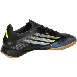 adidas F50 League Indoor Football Boots, Core Black/Iron Met./Lemon / 48