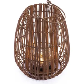 esotec Solarleuchte Rattan 23x28cm inkl. Akku braun