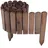 Aquagart Holz Rollzaun 200 x 30 cm dunkelbraun