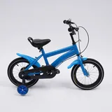 SHZICMY Kinderfahrrad 14 Zoll MäDchen/Jungen, Fahrradtasche Mountainbike Kinder, Mountainbikes für Kinder von 3-6 Jahren, mit Abnehmbare Stützräder Laufräder (blau)