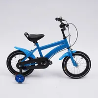 SHZICMY Kinderfahrrad 14 Zoll MäDchen/Jungen, Fahrradtasche Mountainbike Kinder, Mountainbikes für Kinder von 3-6 Jahren, mit Abnehmbare Stützräder Laufräder (blau)
