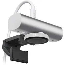 Logitech MX Brio Ultra Hellgrau/Silber, 4K/UHD (3840 x 2160) Webcam, Streaming, Office, KI-Optimierung, unterstützt Logi Options+