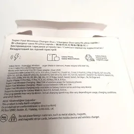 Samsung Wireless Charger Duo mit Adapter EP-P5400T Weiß