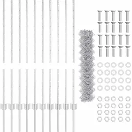 vidaXL Zaun mit Pfosten 1 x 10 m Silber/Stahl