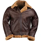 Mil-Tec B46 Bomber Lederjacke braun 3XL