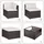 CASARIA Garten-Lounge-Set 16-tlg. braun/creme