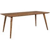 KADIMA DESIGN Esszimmertisch REPA 180 x 80 x 76 cm rustikal Massiv-Holz, - 8 Personen - Braun