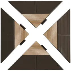 ArtPlast - Set mit 4 Ecken für Holzfliesen combi-wood
