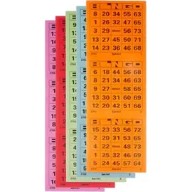 Kangaro Bingokarten-Set, 5x 100 Stück, farbig sortiert