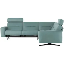 Stressless Eckcouch Leder 2-Sitzer türkis/petrol