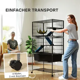PawHut Kleintierkäfig 0 x 0 x 0 cm Dunkelgrau