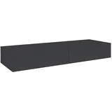 hom'in Hom`in Konsolentisch, Anthrazit, Holzwerkstoff, 2 Schubladen, 40x16x110 cm, Wohnzimmer, Wohnzimmertische, Konsolentische