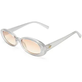 le specs. OUTTA LOVE Damen-Sonnenbrille Vollrand Oval Kunststoff-Gestell, Grau