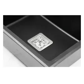 NINDO Stabilo-sanitaer - Einbauspüle `Barbados` rechts mit Zubehör Granitoptik