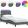 vidaXL Bettgestell mit LED ohne Matratze Dunkelgrau 80x200 cm Stoff
