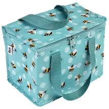 Dotcomgiftshop Bumblebee Lunchtasche aus Kunststoff 21 x 12 x 16 cm Türkis/Vögel