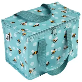 Dotcomgiftshop Bumblebee Lunchtasche aus Kunststoff 21 x 12 x 16 cm Türkis/Vögel