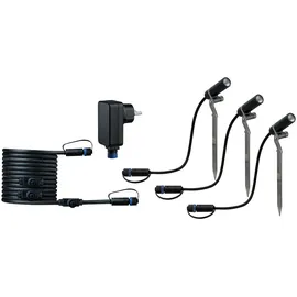 Paulmann Außenleuchte Aluminium 22,3 cm schwenkbar 3er Set anthrazit