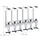 Relaxdays Barbutler Wand, Portonierer für 6 Flaschen, Profi Portionierer 3 cl, Bar Accessoire, HBT: 53x36x11 cm, silber