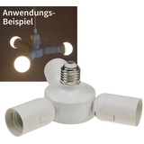 ChiliTec E27-Fassung 'Triple' 22237, Adapter auf 3x E27-Schraubfassungen,
