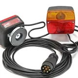 Wiltec Rückleuchten für Anhänger 7-polig mit Magnethalterung 7,5 m Kabel