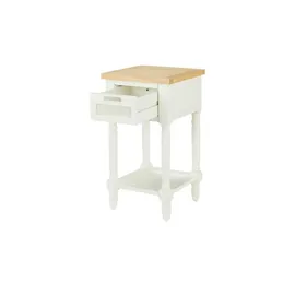 Möbel Kraft Beistelltisch Braun lackiert 35 x 61 x 35 cm