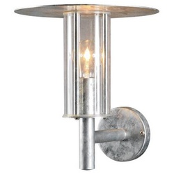 Wandleuchte Mode galv., klares Polycarbonatglas