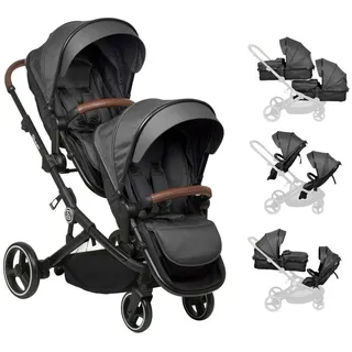 BabyGO Twinner grey melange