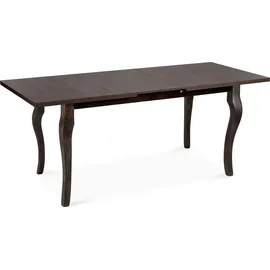 Konsimo Esstisch ausziehbar bis 190cm, rechteckig "CABIO", Braun, laminierte Möbelplatte, Elegant, 150-190x76,5x80cm