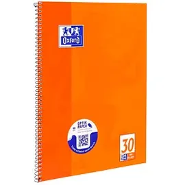 Oxford Collegeblock blanko A4 orange/schwarz