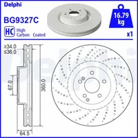 Delphi Bremsscheibe BG9327C