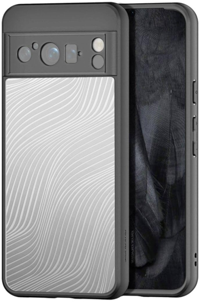 Wigento Für Google Pixel 8 Pro Aimo Series TPU + PC Schutzhülle Tasche Etuis Case Cover Handy Tasche Hülle Schutz Etuis Schwarz Neu