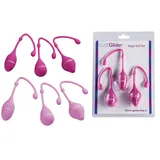 LustGlider Beckenbodentrainer Damen Silikon Beckenbodenkugel Beckenboden Trainer, Set, 3-tlg., Packung, Kräftigung der Becken- und Unterleibsmuskulatur lila