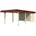 Skan Holz Carport Wendland grau mit und Aluminiumdach