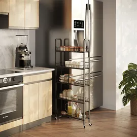 Vicco Rollregal Rolivo 58 x 15 x 129,5 cm Schwarz
