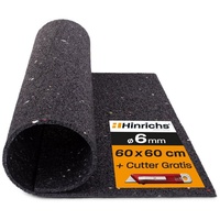 Hinrichs Antivibrationsmatte 60 x 60cm, für Waschmaschine aus Gummigranulat,