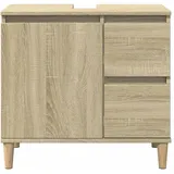 vidaXL Badschrank Sonoma-Eiche 65x33x60 cm Holzwerkstoff