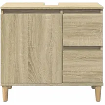vidaXL Badschrank Sonoma-Eiche 65x33x60 cm Holzwerkstoff