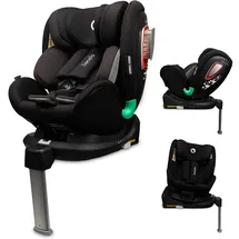 lionelo Antoon PLUS ADAC Kindersitz, Isofix und Stützfuss, Gewichtsgruppe 0 bis 18 kg, 5-Punkt-Gurt vorwärts und rückwärts, 360-Grad-Drehbasis, Dri-Seat-Einsatz, Verdeck