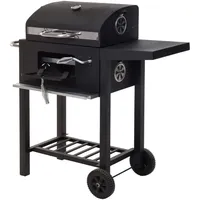 BigBuy Holzkohlegrill mit Deckel 48,5x36x96cm
