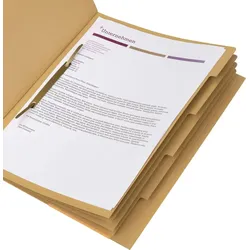 ELBA Pendelhefter 4 kaufmännische Heftungen 320g/qm Natronkarton naturbraun Packung mit 20 Stück