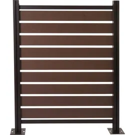 Mendler Mülltonnen-Zaun HWC-K57 130 x 110 cm holzoptik