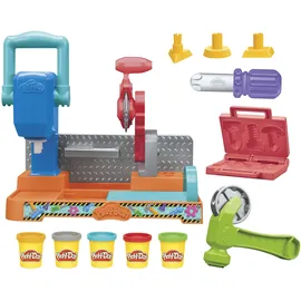 PLAY-DOH Werkbank Spielset 5 x 56 g Dosen Modelliermasse in bunten Farben