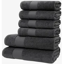 Wolkenfeld Handtuchset 6-tlg. dunkelgrau
