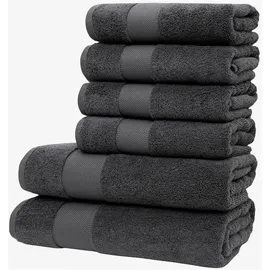 Wolkenfeld Handtuchset 6-tlg. dunkelgrau