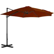 vidaXL Ampelschirm mit Aluminium-Mast 300 x 300 cm terrakotta 312307