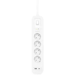 Belkin Connect Überspannungsschutz mit vier Steckdosen, USB-C und USB-A Anschluss